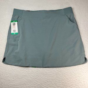 32 Degrees Cool Skort Size XL NWT Silver/Blue Color Elastic Waist Pockets